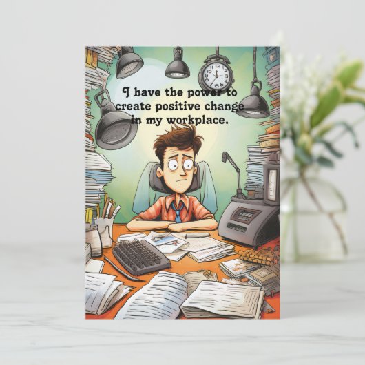 Carte de motivation Affirmation (Debout devant)