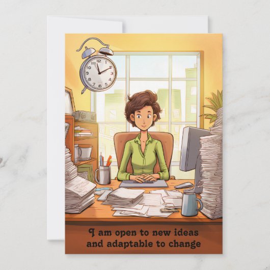 Carte de motivation Affirmation (Devant)