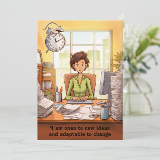 Carte de motivation Affirmation (Debout devant)