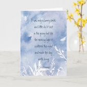 Carte de motivation avec poème inspirant Sourire e (Fleur jaune)