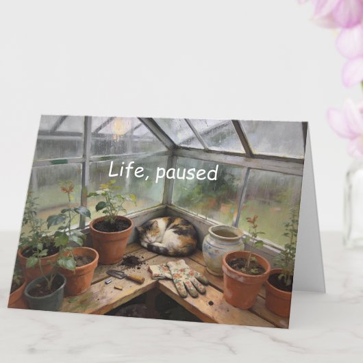 Carte de motivation avec un chat charmant qui fait
