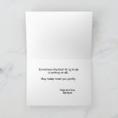 Carte de motivation avec un chat charmant qui fait (Intérieur)