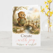 Carte de motivation Create with Joy Beaver (Fleur jaune)