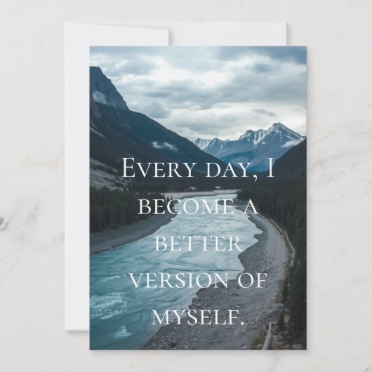 Carte de motivation d'affirmation quotidienne (Devant)