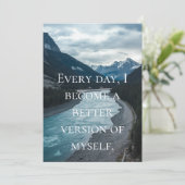 Carte de motivation d'affirmation quotidienne (Debout devant)
