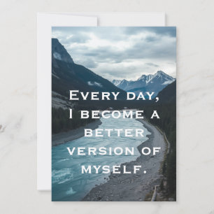 Carte de motivation d'affirmation quotidienne