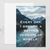 Carte de motivation d'affirmation quotidienne (Devant / Derrière)