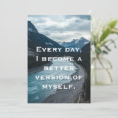 Carte de motivation d'affirmation quotidienne (Debout devant)