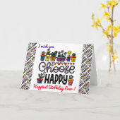 Carte de motivation d'anniversaire la plus heureus (Fleur jaune)