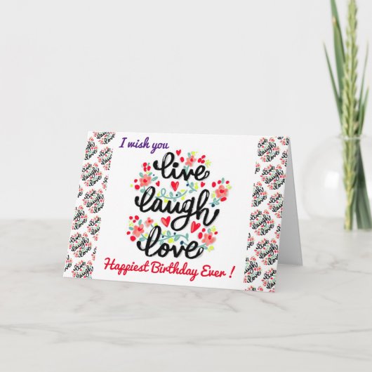 Carte de motivation d'anniversaire la plus heureus (Devant)