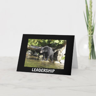Carte de motivation de DIRECTION d'ours noir