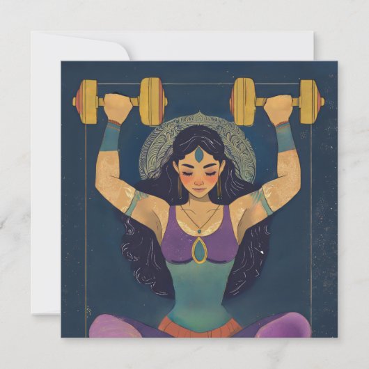 Carte de motivation de la déesse de la force sacré (Devant)