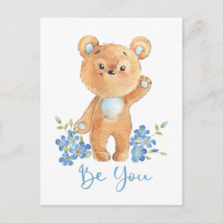 Carte de motivation de l'ours en peluche