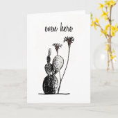 Carte de motivation minimale Cactus (Fleur jaune)