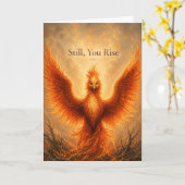 Carte de motivation Phoenix, Vous vous relevez (Fleur jaune)