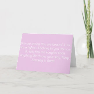 Carte de motivation rose