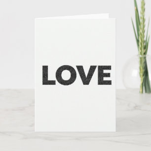Carte de mots d'art d'amour simple