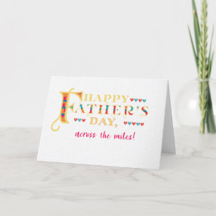 Carte de mots d'art pour la fête des pères à trave