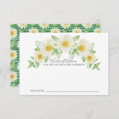 Carte de mots de sagesse Fresh Daisy Bride (Devant / Derrière)