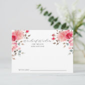 Carte de mots de sagesse pour bébé Fleurs de rose (Debout devant)