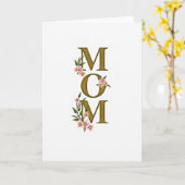 Carte de mots floraux Olive Gold (Fleur jaune)