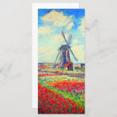 Carte de moulin Monet Tulips (Devant / Derrière)