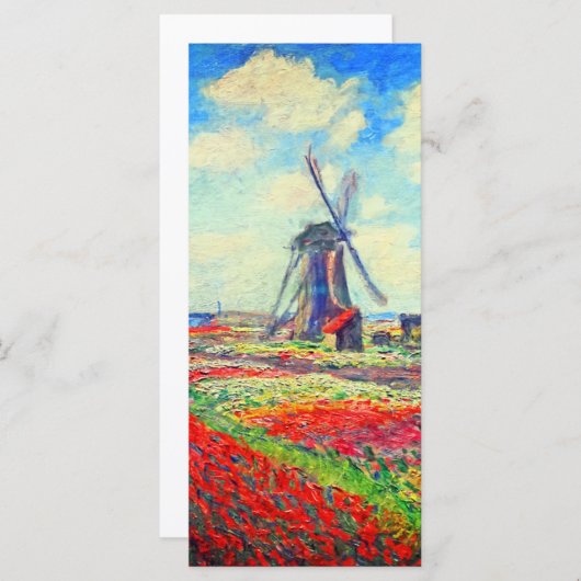 Carte de moulin Monet Tulips (Devant / Derrière)