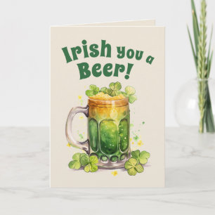 Carte de mug à bière drôle de la Saint-Patrick – C