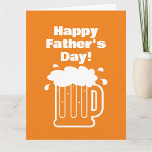Carte de mug à bière Joyeuse fête des Pères pour p