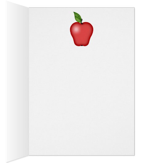 Carte de Mug Apple de l'enseignant (Intérieur (Droit))