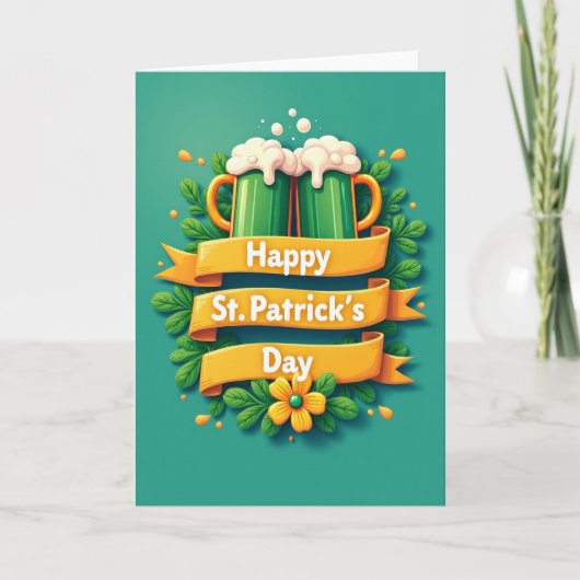 Carte de Mugs de Bière de la Saint-Patrick (Devant)