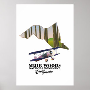 Carte de Muir Woods National Monument affiche de v