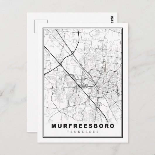 Carte de Murfreesboro (Devant / Derrière)