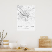 Carte de Murfreesboro - Tennessee - Poster de cart (Cuisine)