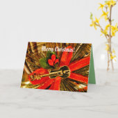 Carte de musique de Noël (Fleur jaune)