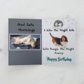 Carte de naissance « Allergique aux matins » Basse (Intérieur)