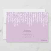 Carte de naissance aux vignes fantaisistes lilas (Dos)