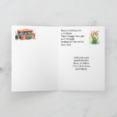 Carte de Naissance avec Thème de Pêche Carte d'ann (Intérieur)