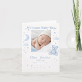 Carte de naissance de bébé avec photo (Devant)