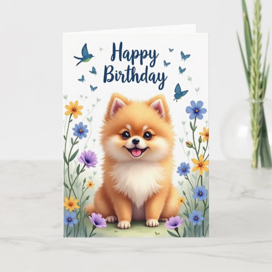 Carte de naissance de chiot mignonne (Devant)