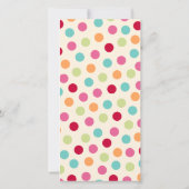 Carte de naissance de poussins en damas sucré (Dos)