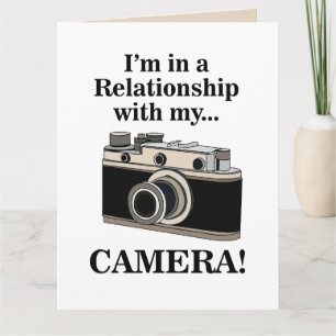 Carte de naissance drôle de photographe avec appar