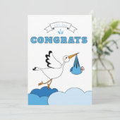 Carte de naissance du bébé garçon (Debout devant)