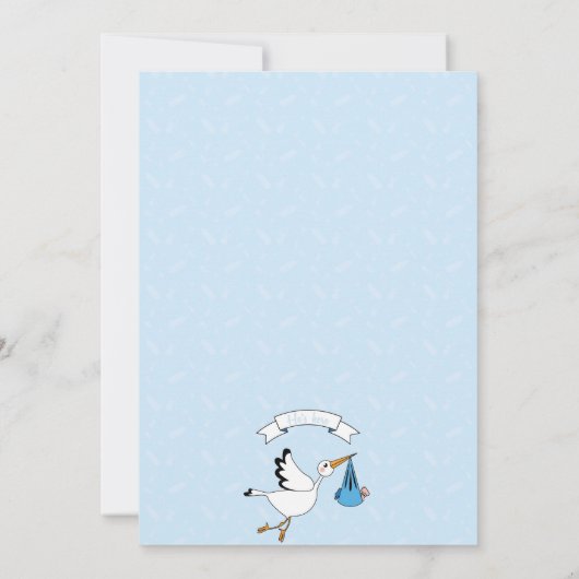 Carte de naissance du bébé garçon (Dos)