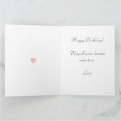 Carte de naissance Fée Fille Mignonne avec Fleur (Intérieur)