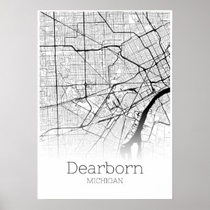 Carte de naissance - Michigan - affiche de carte d
