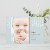 Carte de naissance moderne avec vignes fantaisiste (Debout devant)