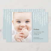 Carte de naissance moderne avec vignes fantaisiste (Devant / Derrière)