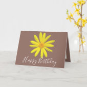 Carte de naissance moderne chic Marguerite jaune v (Fleur jaune)