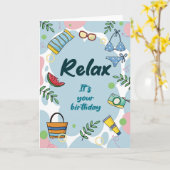 Carte de naissance moderne pour elle pour se déten (Fleur jaune)